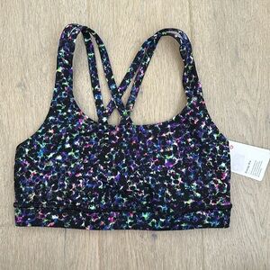 energy bra size 4 colorful pattern lululemon nwt